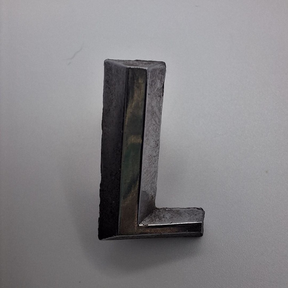 Vintage Metal Letter L Industrial Sign Emblem Part 98-1  Badge Chrome Automotive